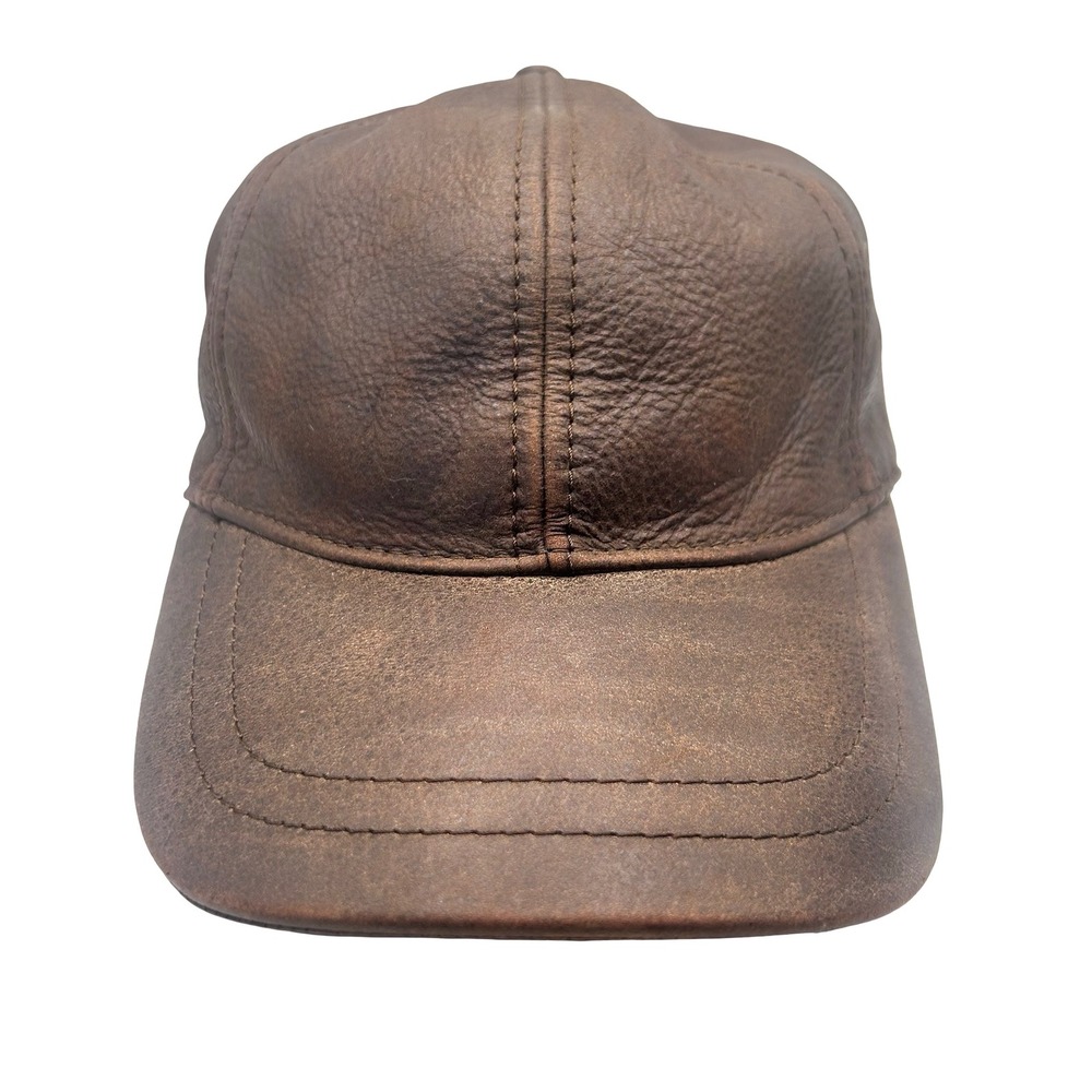Scala Classico‎ Dorfman Pacific Timber Leather Baseball Cap Hat Strapback Moto